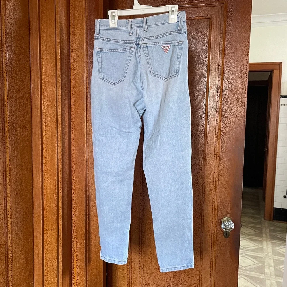 GUESS by Georges Marciano light Jeans Style 1015 Womens 29 Zip Ankle USA vintage - Picture 6 of 6